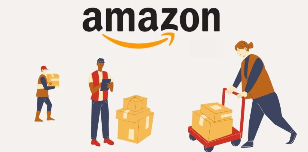 Ilustración de una operación logística de Amazon